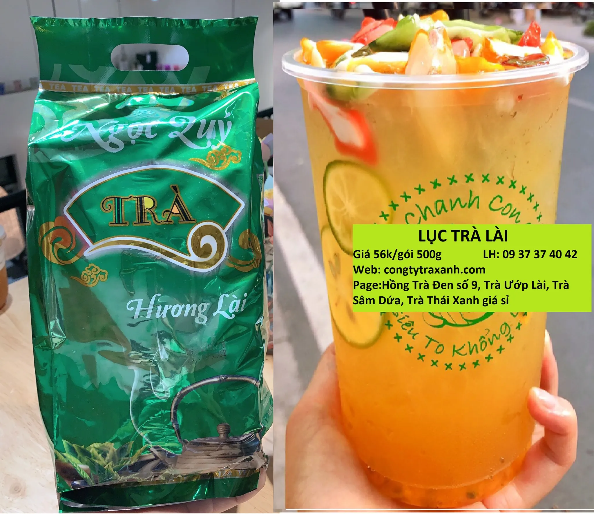 Lục Trà Lài (500gr)  - Dùng pha chế trà tắc, trà chanh, trà nóng