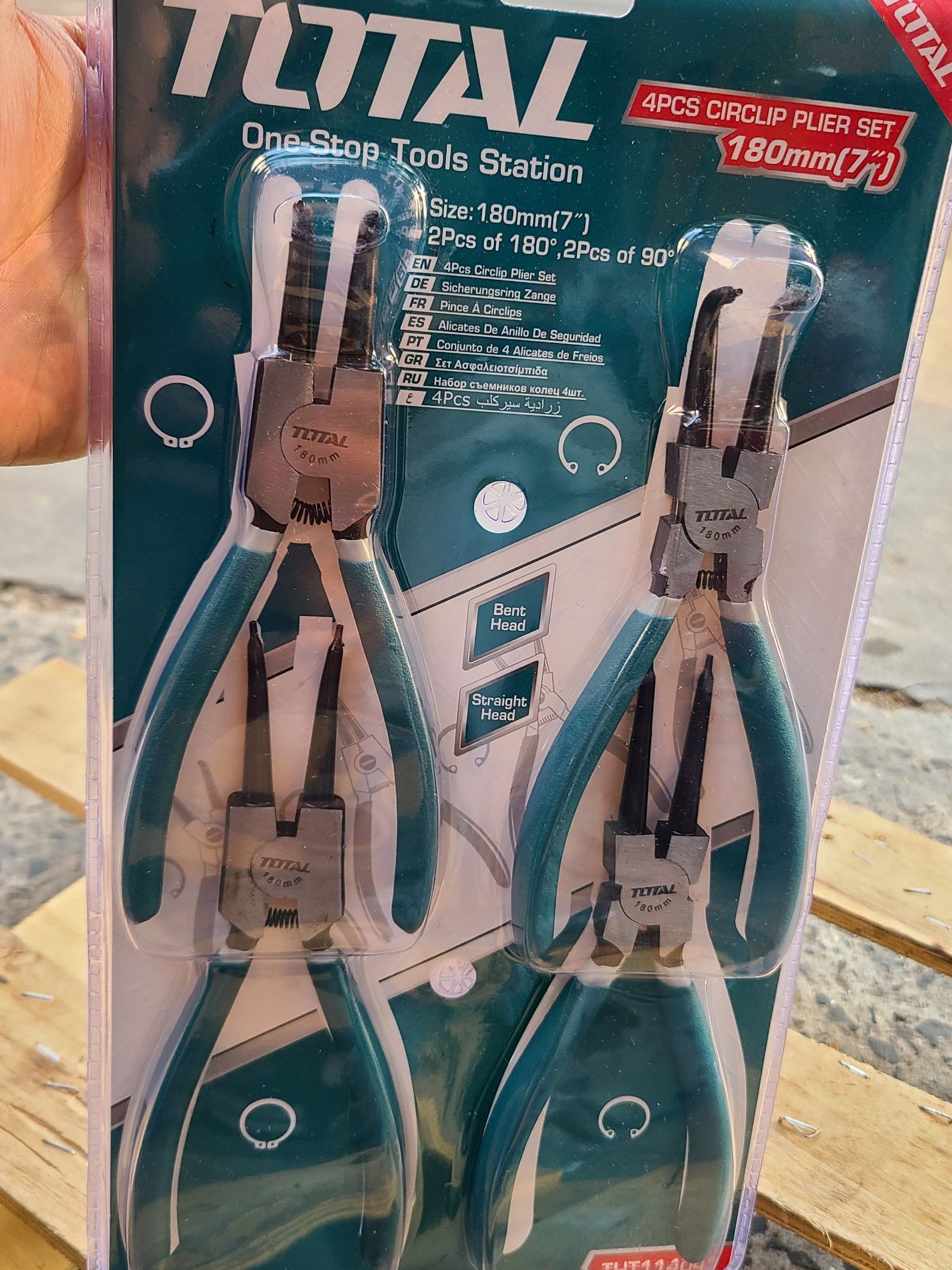 Tht114041 7" (180Mm) Bộ Kìm (Kiềm) Mở Phe 4 Chi Tiết Total
