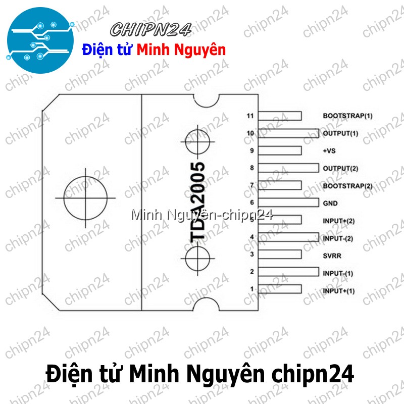 [1 con] (DIP) IC TDA2005 Multiwatt-11 (TDA2005AV) (IC Khuếch đại âm thanh) - HH001127