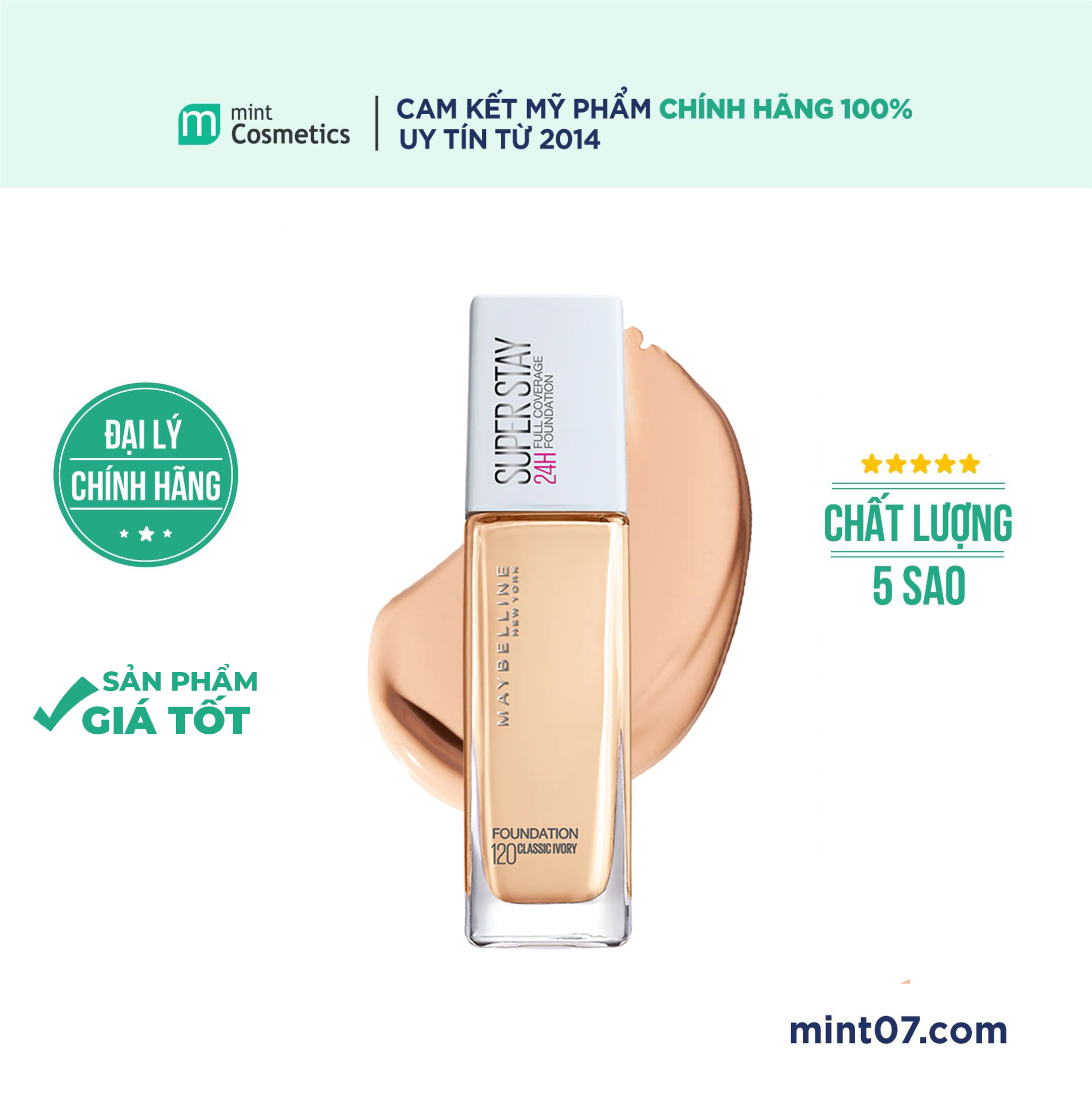 Kem Nền Maybelline Superstay Full Coverage Makeup 24H