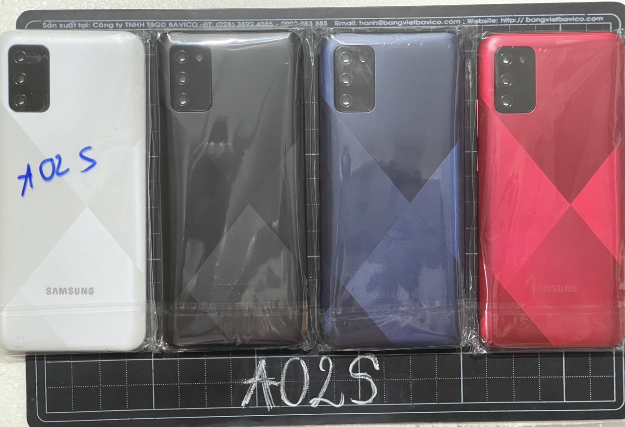 Vỏ bộ thay thế sam sung A02S kèm khay sim và kính camera