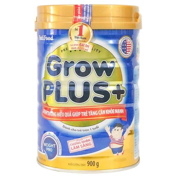 Sữa bột Nuti GrowPlus xanh Tăng cân lon 900g (cho trẻ 1 tuổi trở lên)