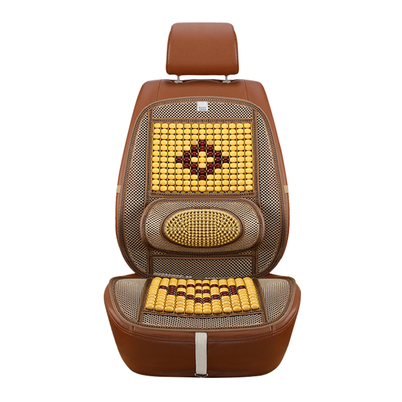 [HCMC] professional high quality natural wood back massage car massage cushion wood grain seat cushion cover made in factory
