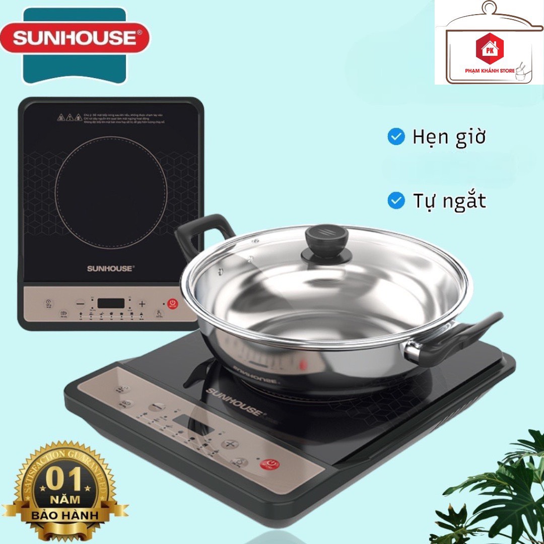 BẾP ĐIỆN TỪ SUNHOUSE SHD (Tặng Kèm Nồi Lẩu Nắp Kiếng)