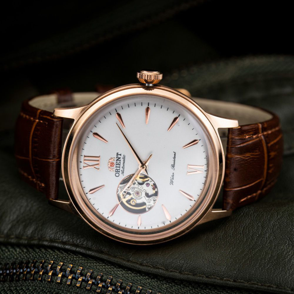 { ĐỒNG HỒ HÀNG HIỆU } Đồng Hồ Cơ Nam Orient Automatic Lộ Tim Dây Da Full Box