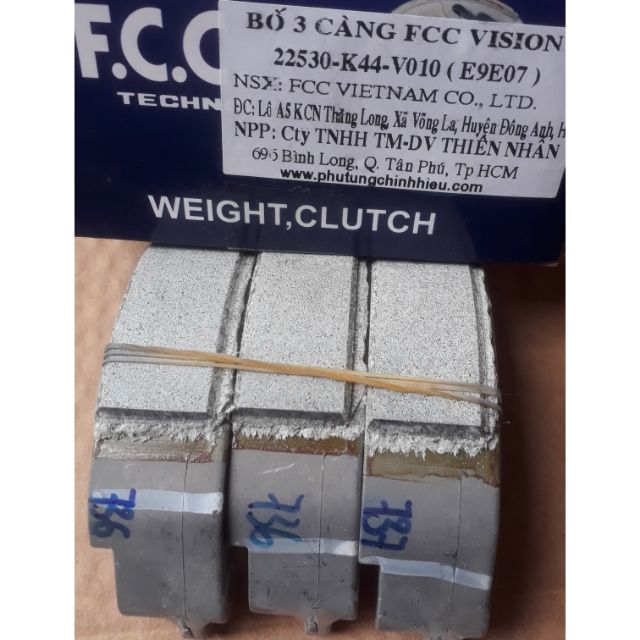 Bộ bố 3 càng cho xe vision fi từ 2014 ~2019 hãng fcc chính hiệu