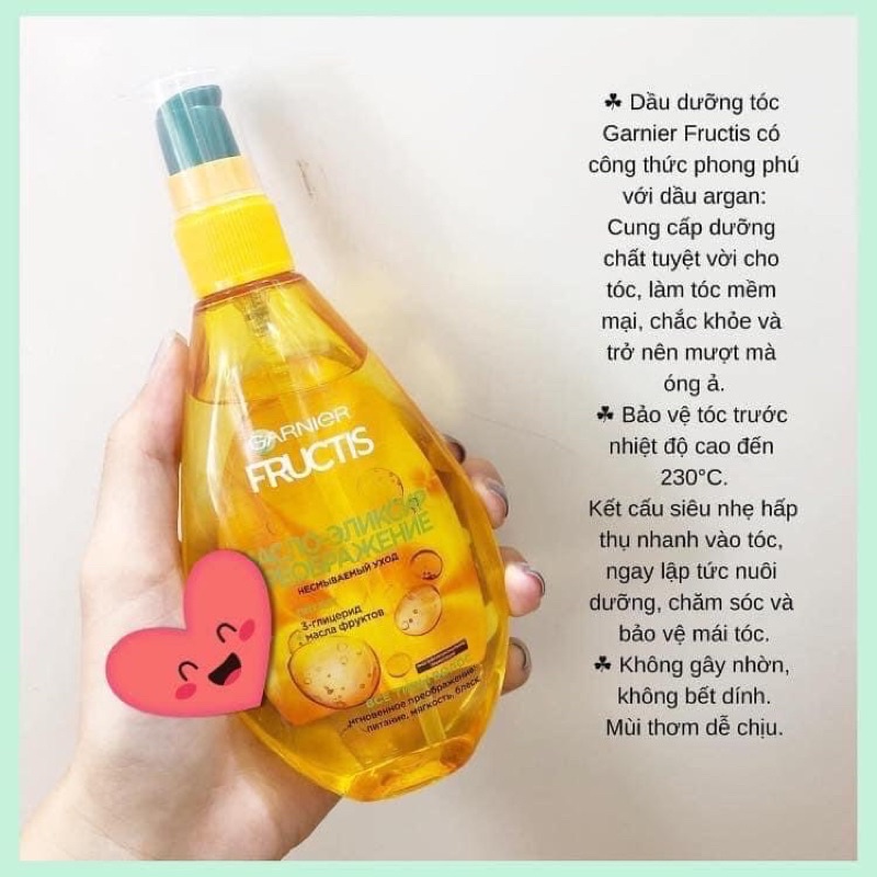 Tinh dầu dưỡng tóc Garnier Fructis