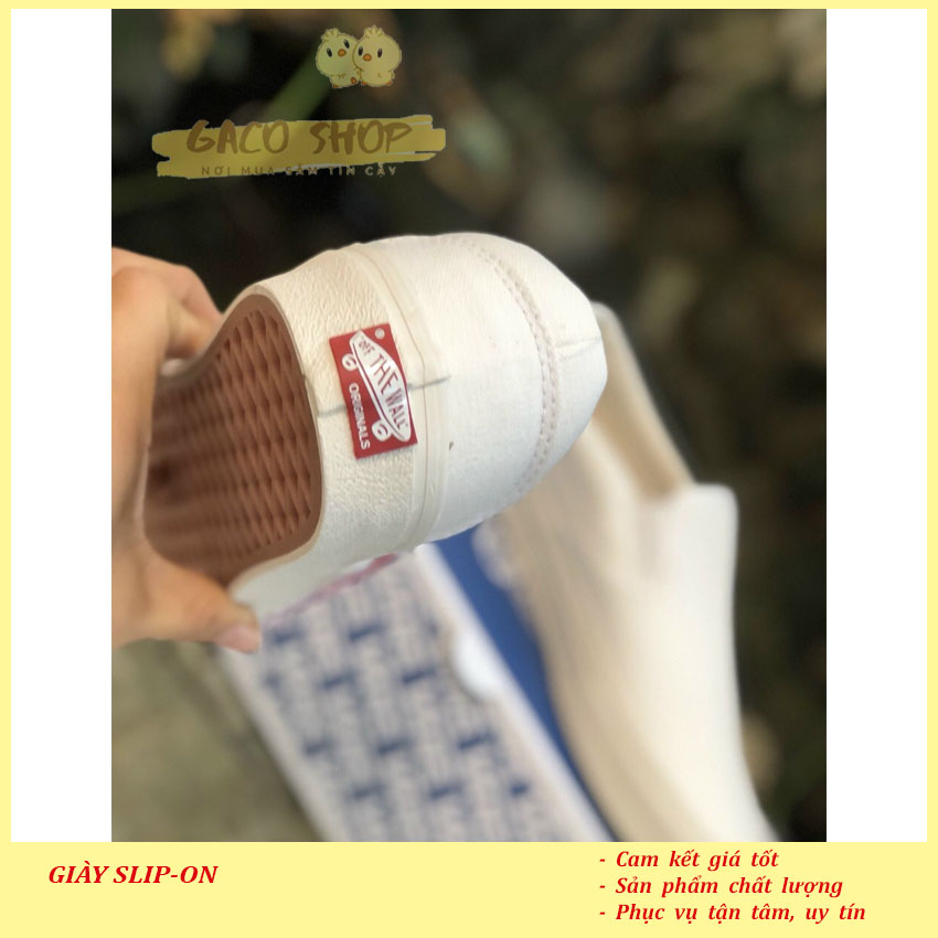 Giày thể thao Slip-on Trắng [GACO SHOP]