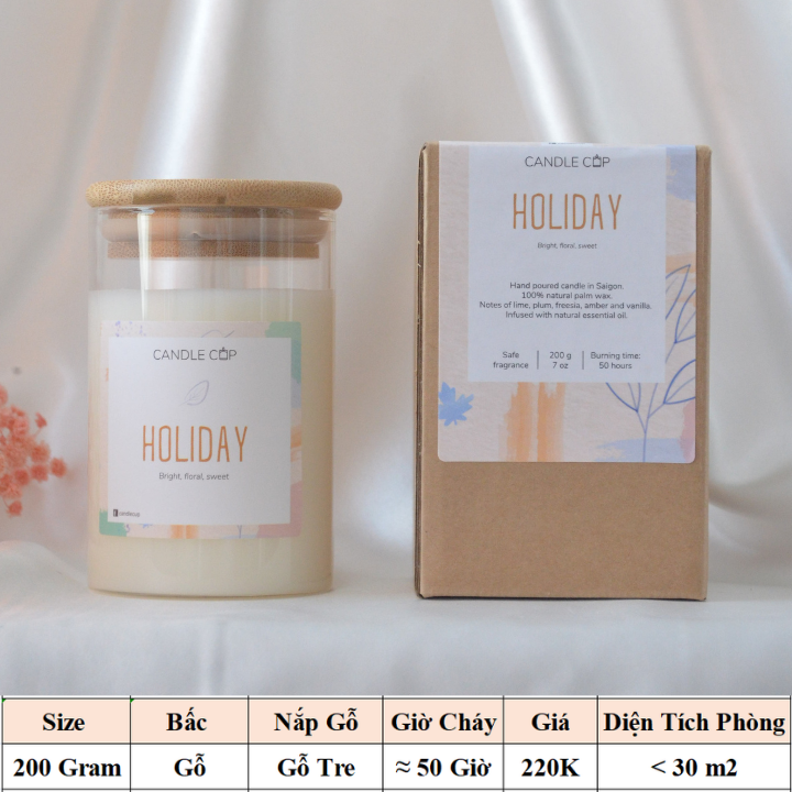Nến Thơm handmade AGAYA Candle Cup - MÙI HOLIDAY