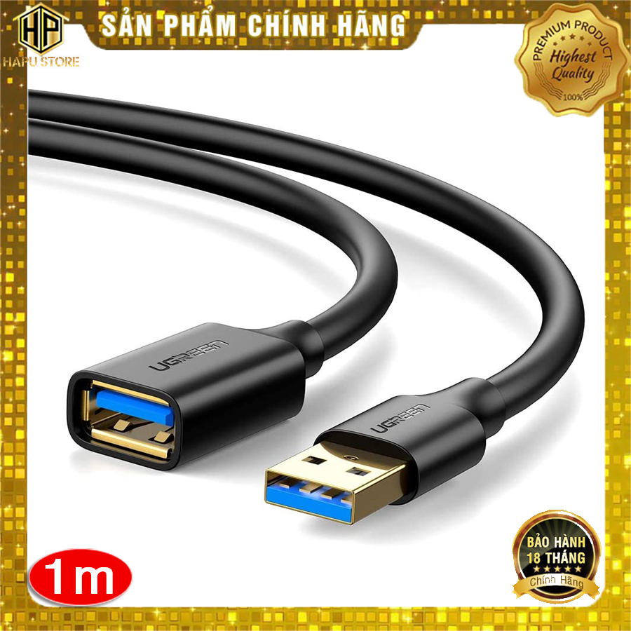 Cáp nối dài USB 3.0 âm dương Ugreen 10368 dài 1m chính hãng - Hapustore