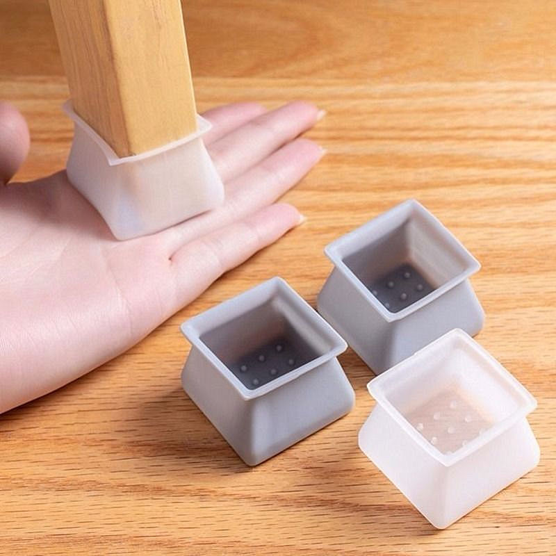 Set 4 Vỏ Bọc Chân Bàn Ghế/ Bịt Chân Bàn Ghế Chống Trượt, Chống Trầy Xước