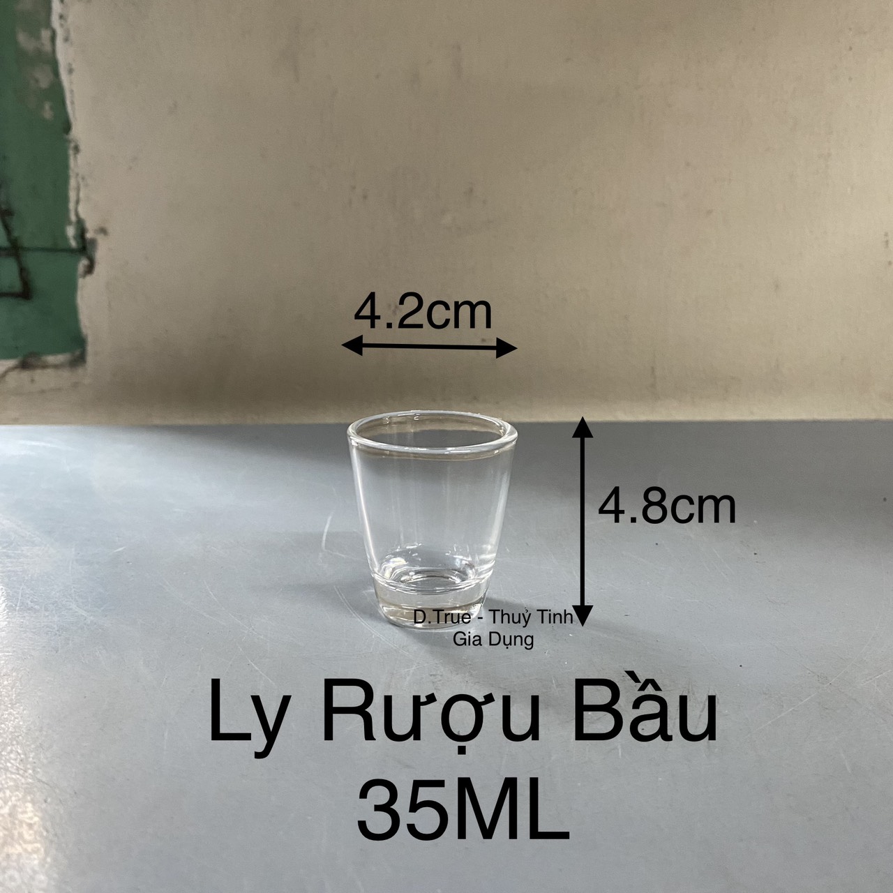 Set 12 ly rượu bầu thủy tinh 35ml