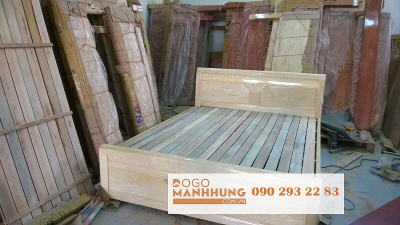 Giường ngủ 1m6 x2m Gỗ sồi Nga