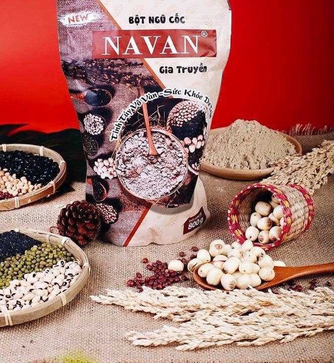 Bột ngũ cốc gia truyền 7 vị navan 800g/túi date mới