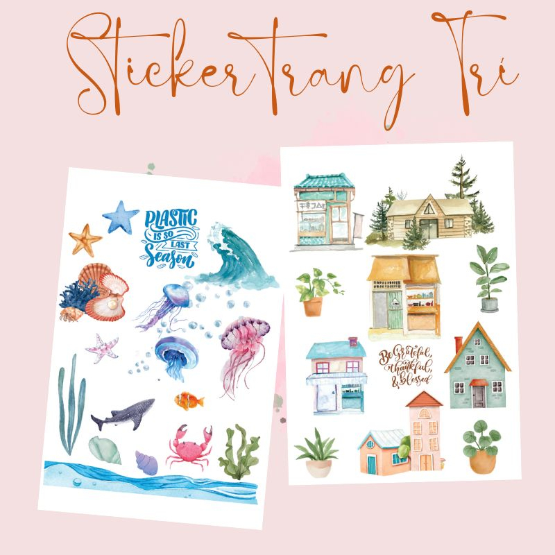 Sticker trang trí sổ tay