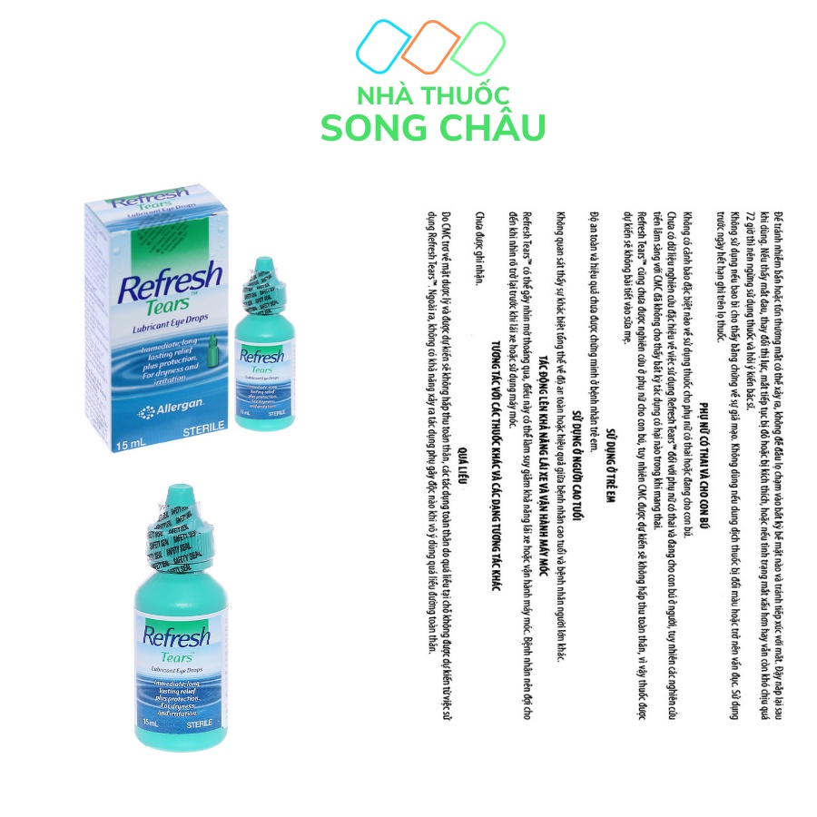 Nước nhỏ mắt Refresh Tears Lubricant Eye Drops chai 15ml