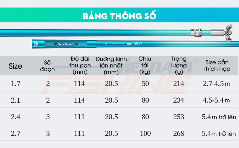 [Ảnh thật] [Chính hãng] Gác cần Handing 2021 (không chân cắm đất)