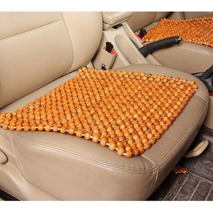 [HCM]Tấm miếng đệm lót ghế xe ô tô xe hơi ghế văn phòng hạt gỗ tròn hương cao cấp