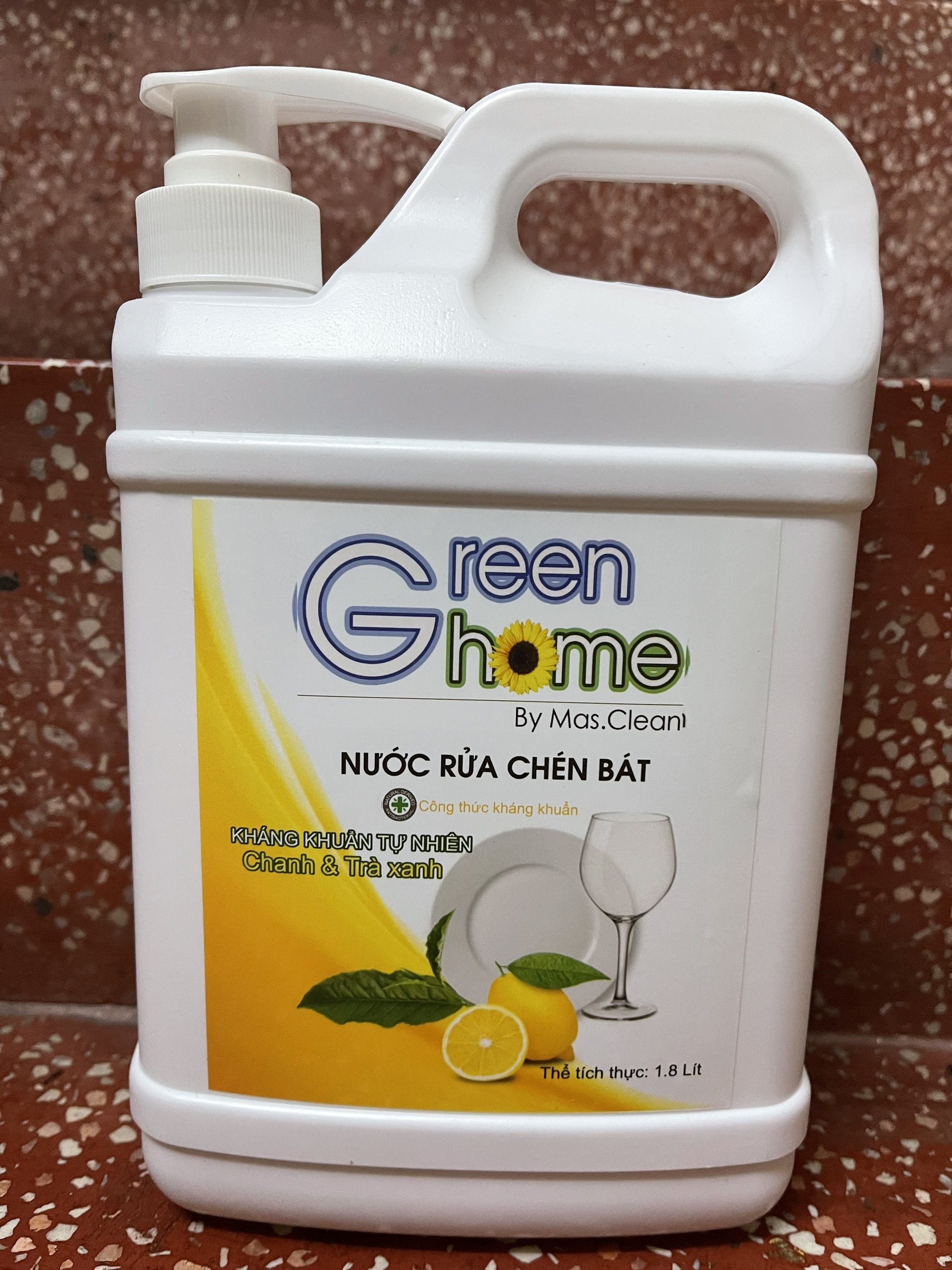 Nước rửa chén hữu cơ GreenHome - can 1.8L