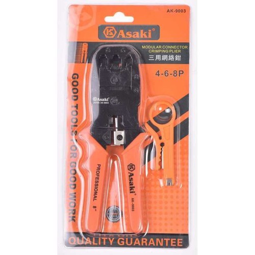 Kìm bấm mạng Asaki AK-9003 đa năng,kìm mạng, kìm bấm dây mạng, kềm mạng,kềm bấm mạng, kềm bấm dây mạng