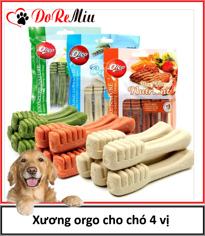 [Thu thập mã giảm thêm 30%] Doremiu Orgo - (1 gói) Xương cho chó gặm xương bàn chải sạch răng thơm miệng ngừa sâu răng