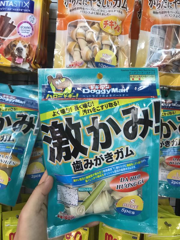 Xương gặm da heo hương gà cho chó size nhỏ DoggyMan 70g