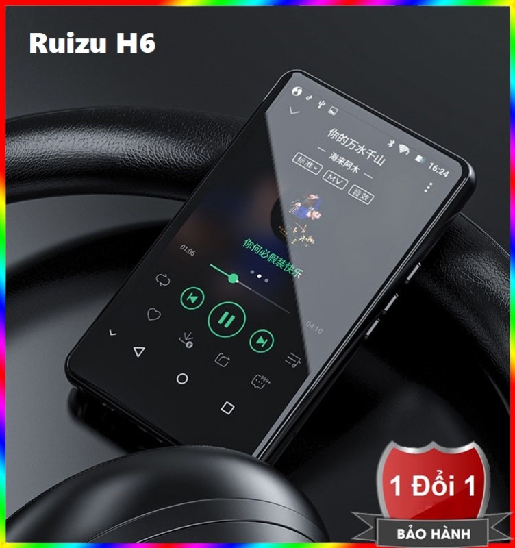 Máy nghe nhạc trực tuyến MP3 RUIZU H6 Màn hình cảm ứng Kết nối Wifi Bluetooth Dung lượng 8GB - Máy nghe nhạc MP3/MP4 hỗ trợ Wifi Bluetooth Ruizu H6 bộ nhớ trong 8GB