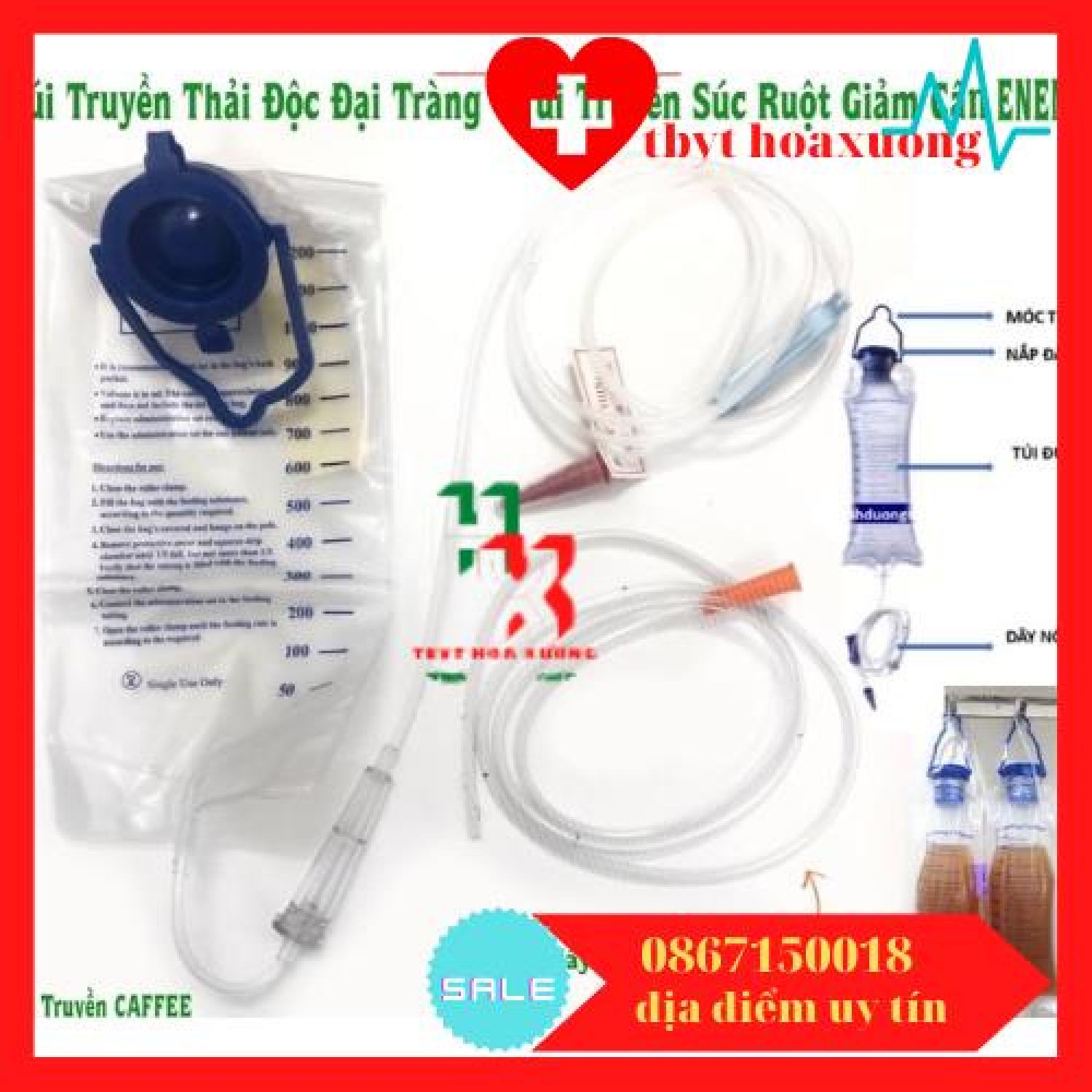 [TÚI + DÂY TRUYỀN] BỘ DỤNG CỤ TÚI TRUYỀN THẢI ĐỘC CAFE ENEMA
