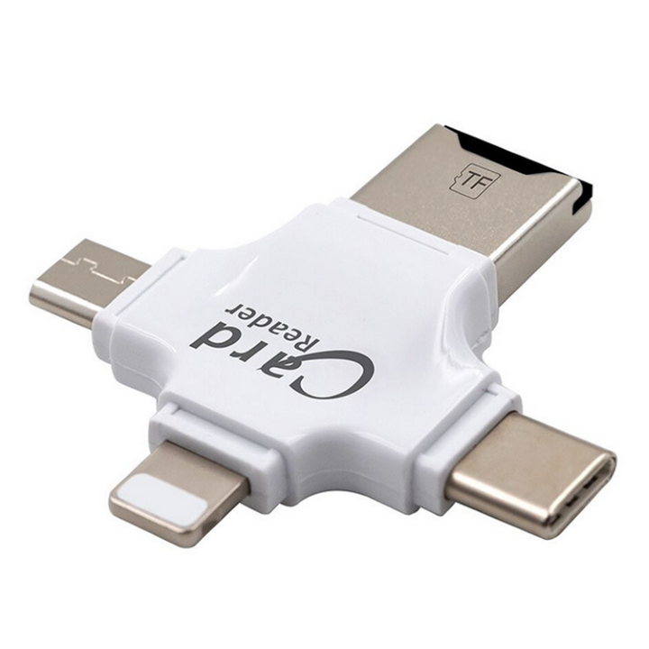 Đầu đọc thẻ đa năng 4 in 1 dùng cho iOS - Android - PC- Macbook