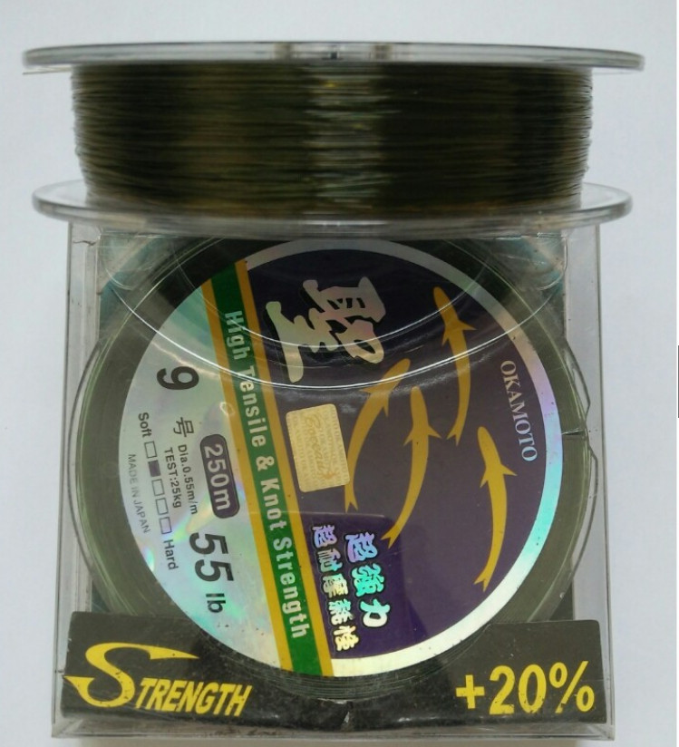 Dây Cước Câu Cá Nhật Bản OKAMOTO - 4 Con Cá 250m