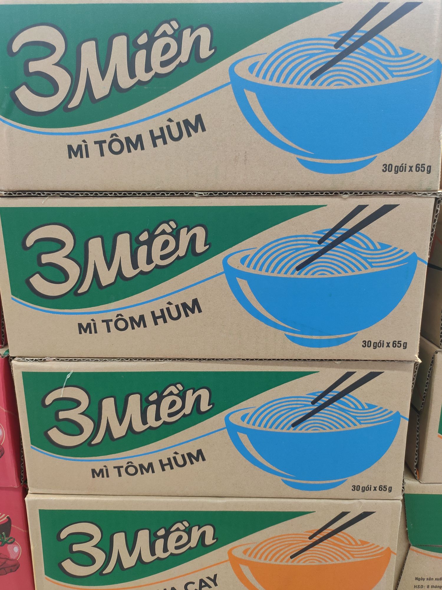 Thùng mì 3 miền Reeva 30 gói đủ loại