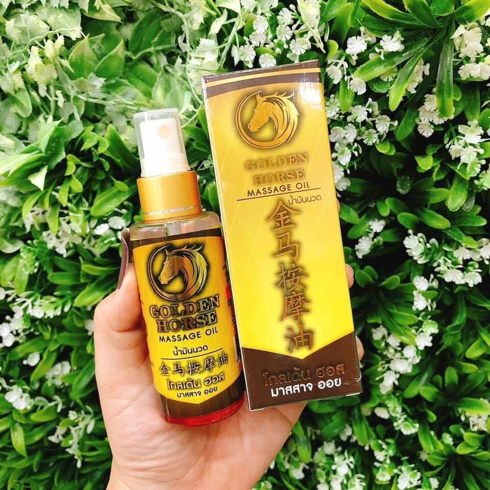 Dầu nóng xoa bóp golden horse thái lan chính hãng