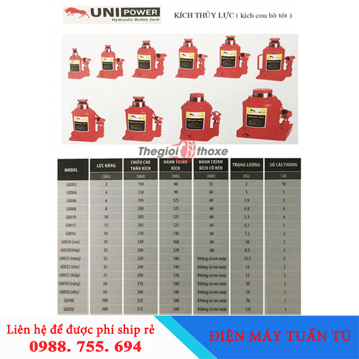 CON ĐỘI THỦY LỰC 8 TẤN