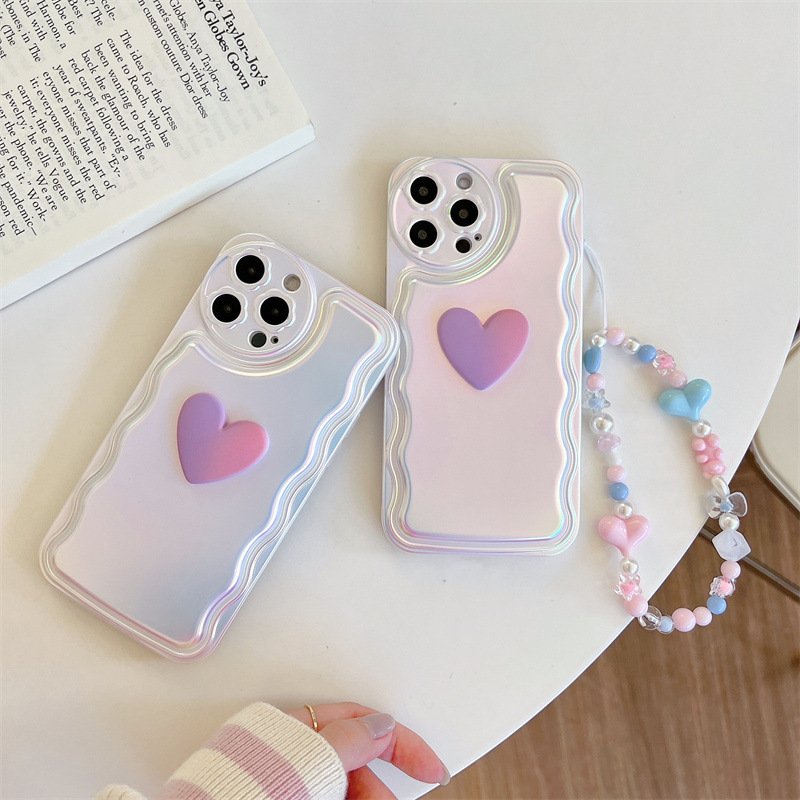 Ốp iphone full viền Tim holoram