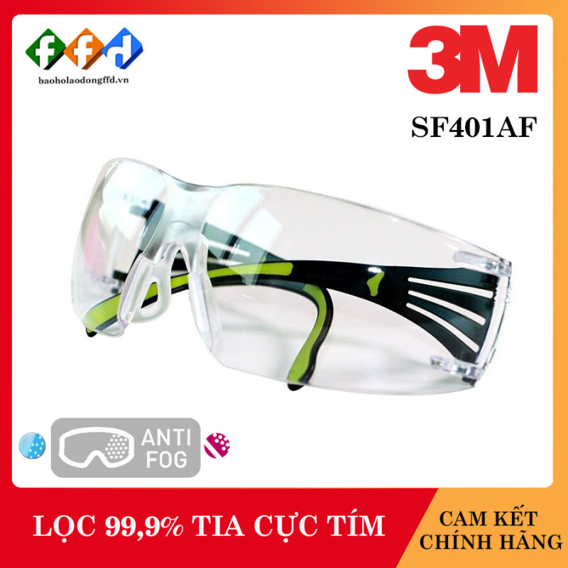 Giá bán Kính bảo hộ 3M SF401AF kính chống bụi, chống tia UV,chống đọng sương, chống trầy xước (màu trắng) [FFD]
