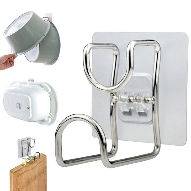Móc inox dán tường treo gọn đồ