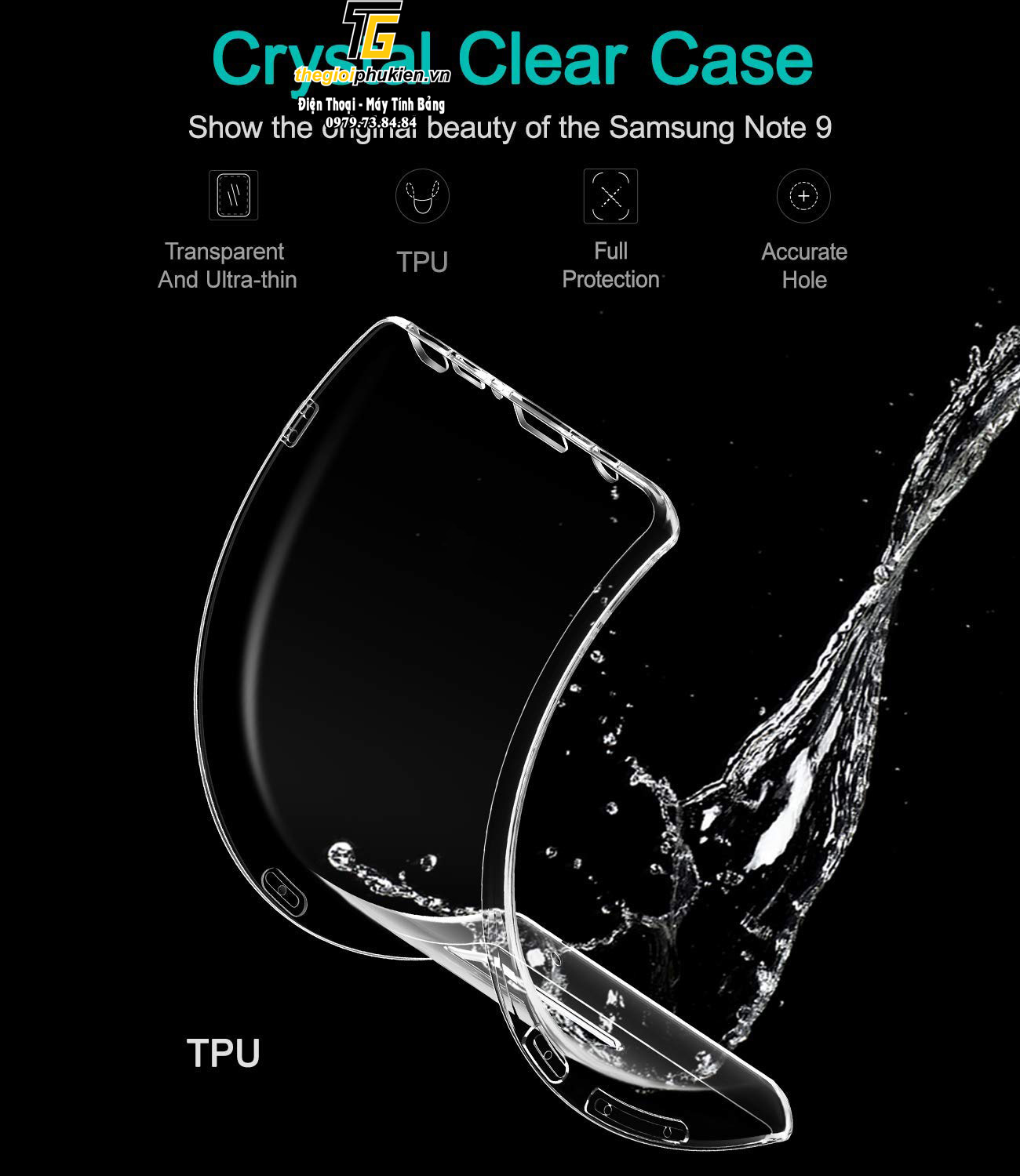 Ốp lưng Samsung Galaxy Note 9 silicon dẻo trong suốt