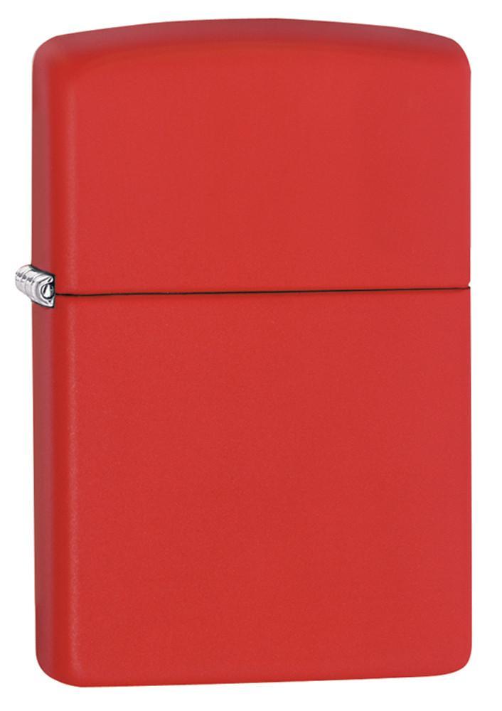 Bộ 4 sản phẩm: Bật lửa Zipp Matte Red 233+Xăng+Đá+Bấc
