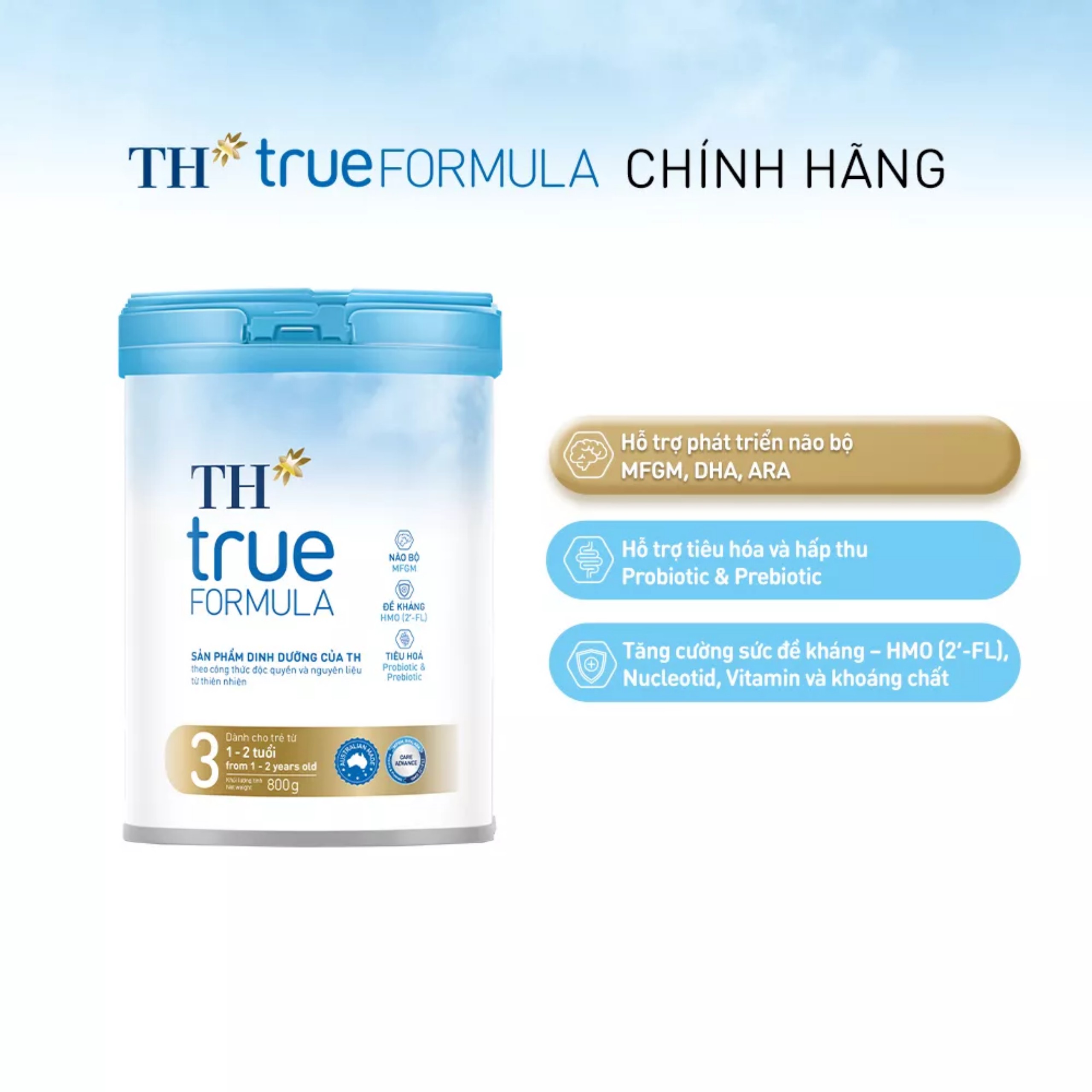 (HSD T1-2025) Sữa Bột Dinh Dưỡng Công Thức TH True Formula 3 800g (Từ 1 - 2 Tuổi).