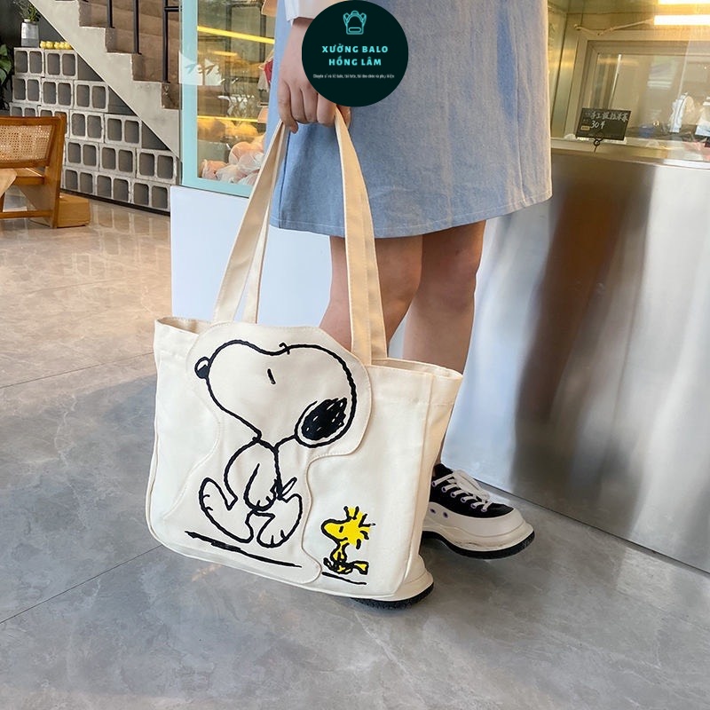 túi vải tote snoopy đeo vai