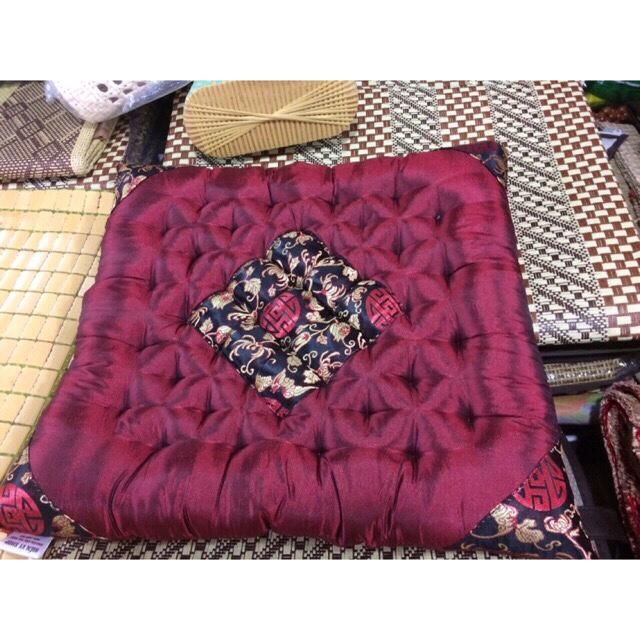 Đệm ngồi bệt gấm lụa 50x50cm hàng dầy dặn
