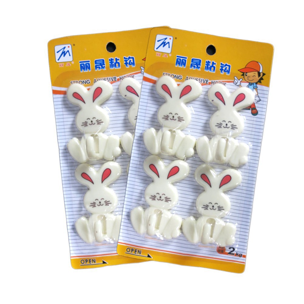 Set 4 móc dính tường hình thỏ