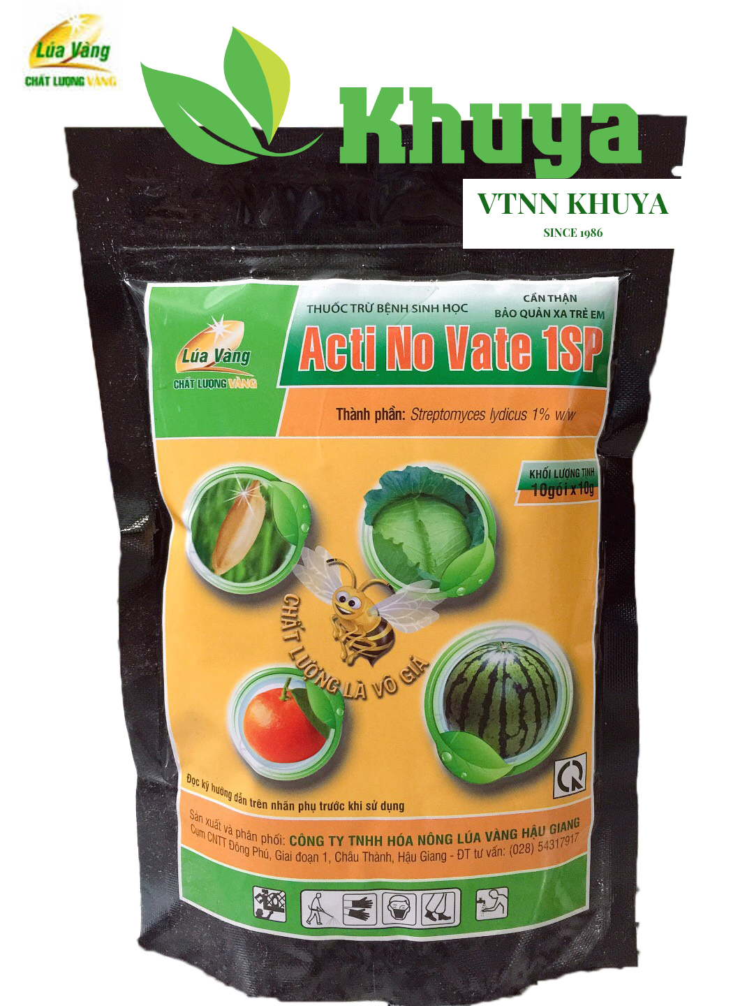 Thuốc trừ bệnh sinh học Acti No Vate 1SP Lúa Vàng 10gr