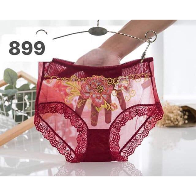 QUẦN CHIP REN LƯỚI HOA HỒNG M818 (43-70KG)