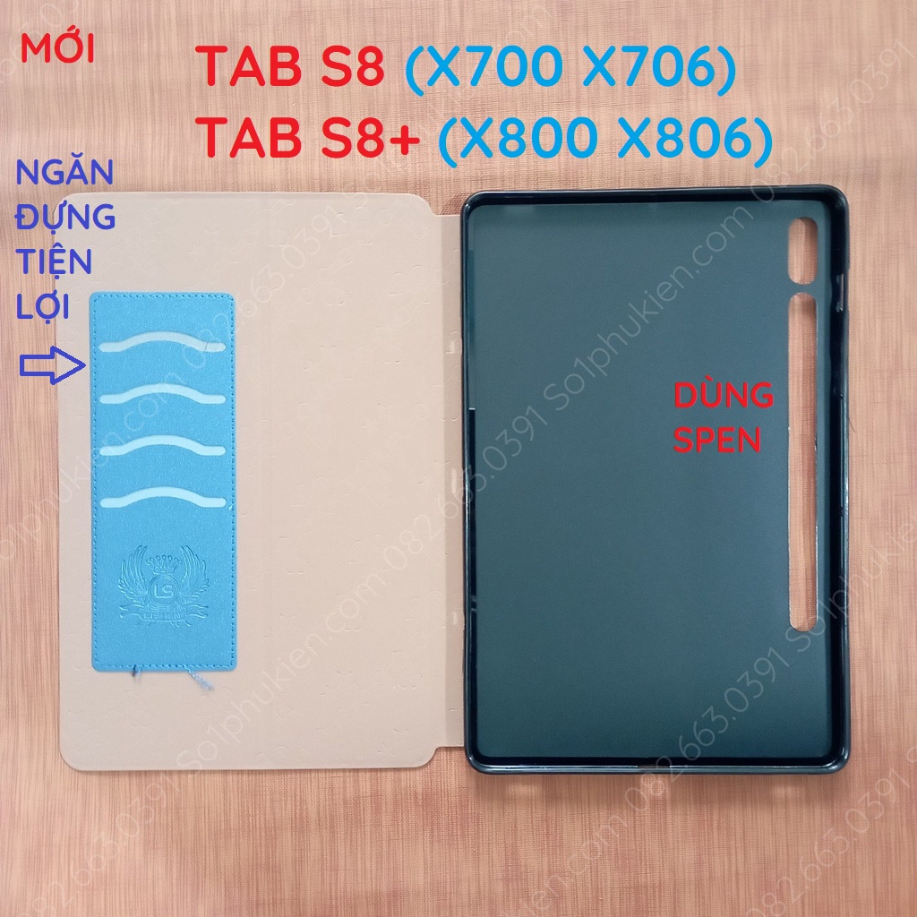 Bao da Samsung Tab S8 | S8+ plus hiệu Lishen bền đẹp, đa năng