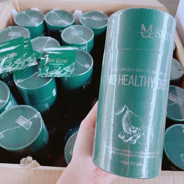Thạch giảm cân MQ SKIN CHANH GỪNG MQ HEALTHY DIET tặng 2 viên detox Diet Chew loại bỏ mỡ thừa nhanh chóng hiệu quả 1 hộp 10 gói