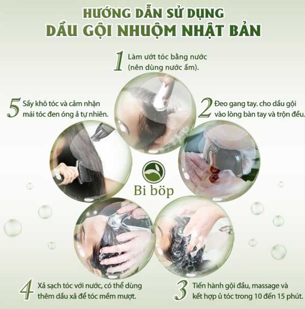 [HCM]Dầu gội đen tóc Bi Bóp phủ bạc hiệu quả 500ml