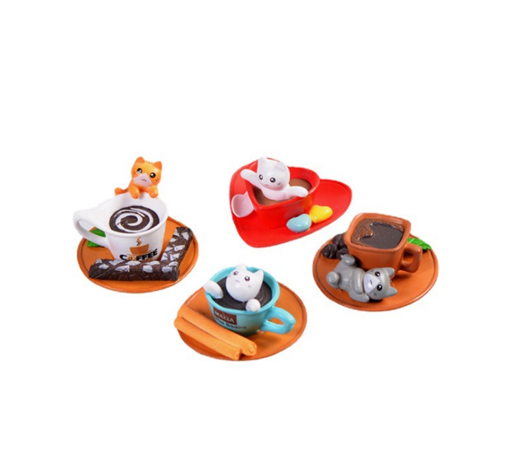 Mô hình mèo cafe để bàn trang trí