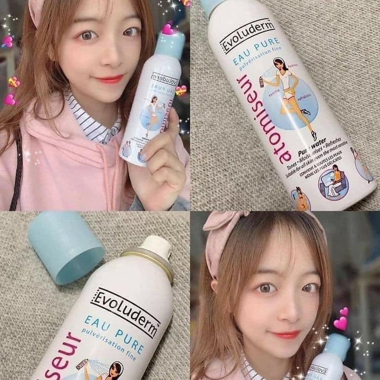 Xịt khoáng Evoluderm Pháp cấp ẩm làm dịu da 150ml