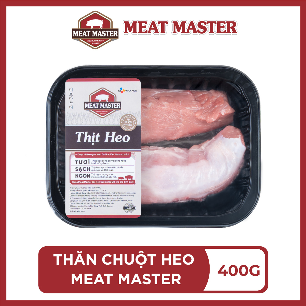Thăn chuột heo Meat Master ( 400G ) - Thịt heo mát ngon, mềm mọng, ngọt thịt